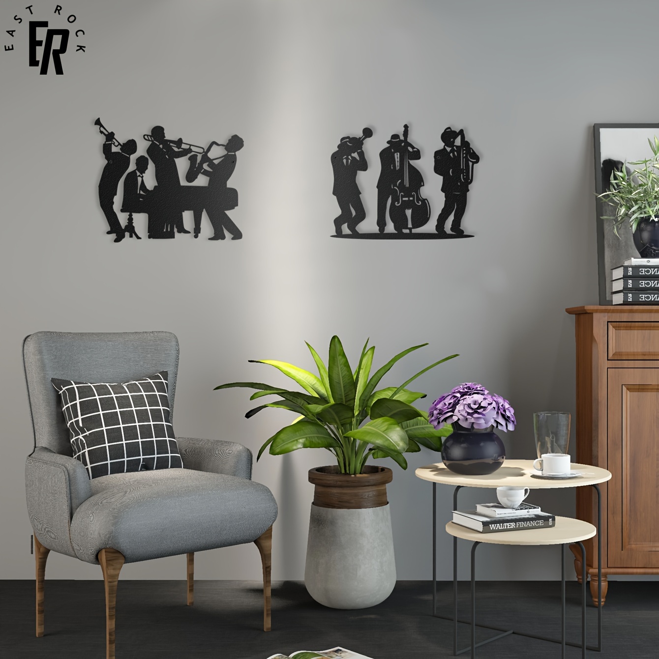 Art Craft Logo - 메탈 뮤지션 실루엣 벽 장식 |