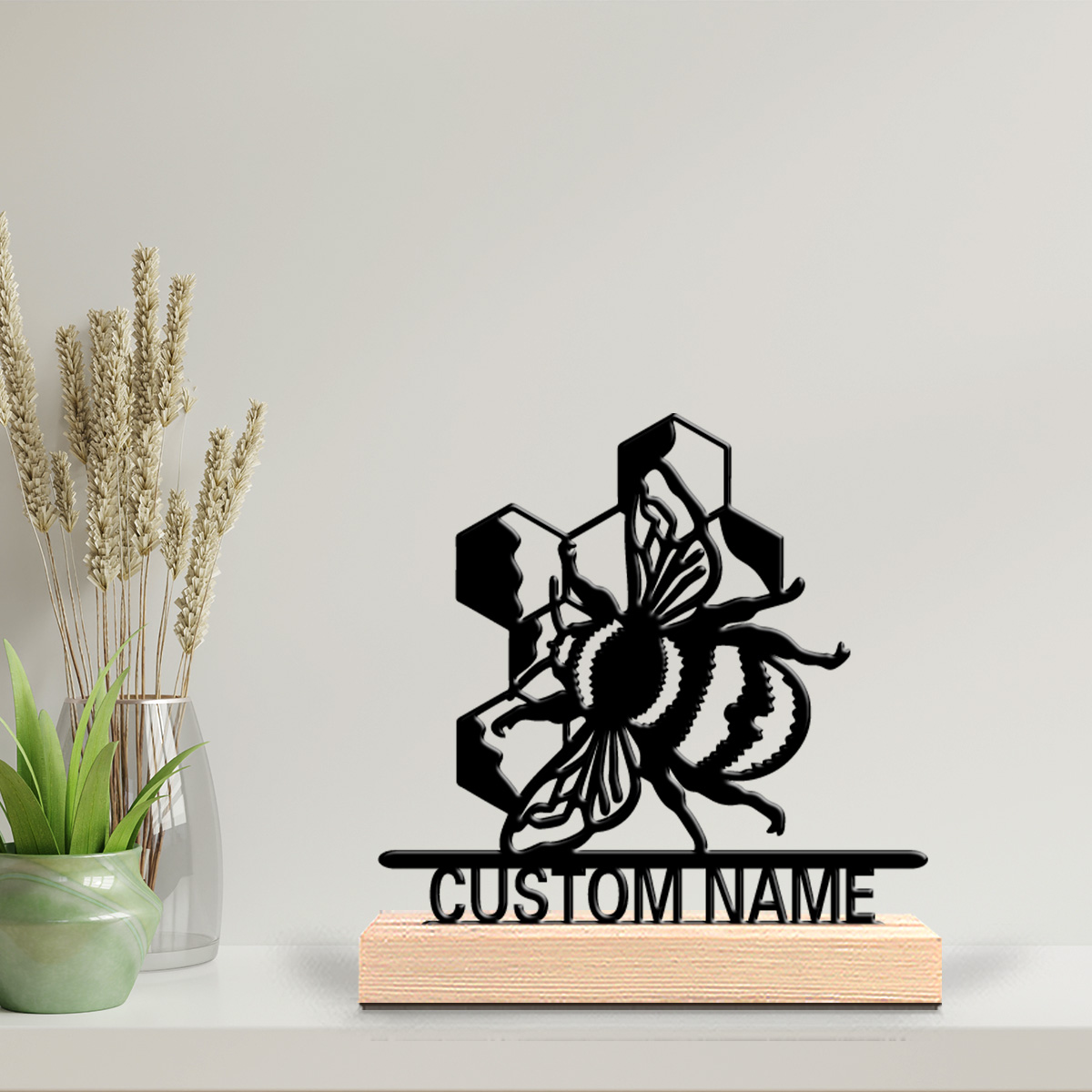 Art Craft Names - 1개의 심플한 꿀벌 모양 맞춤 이름