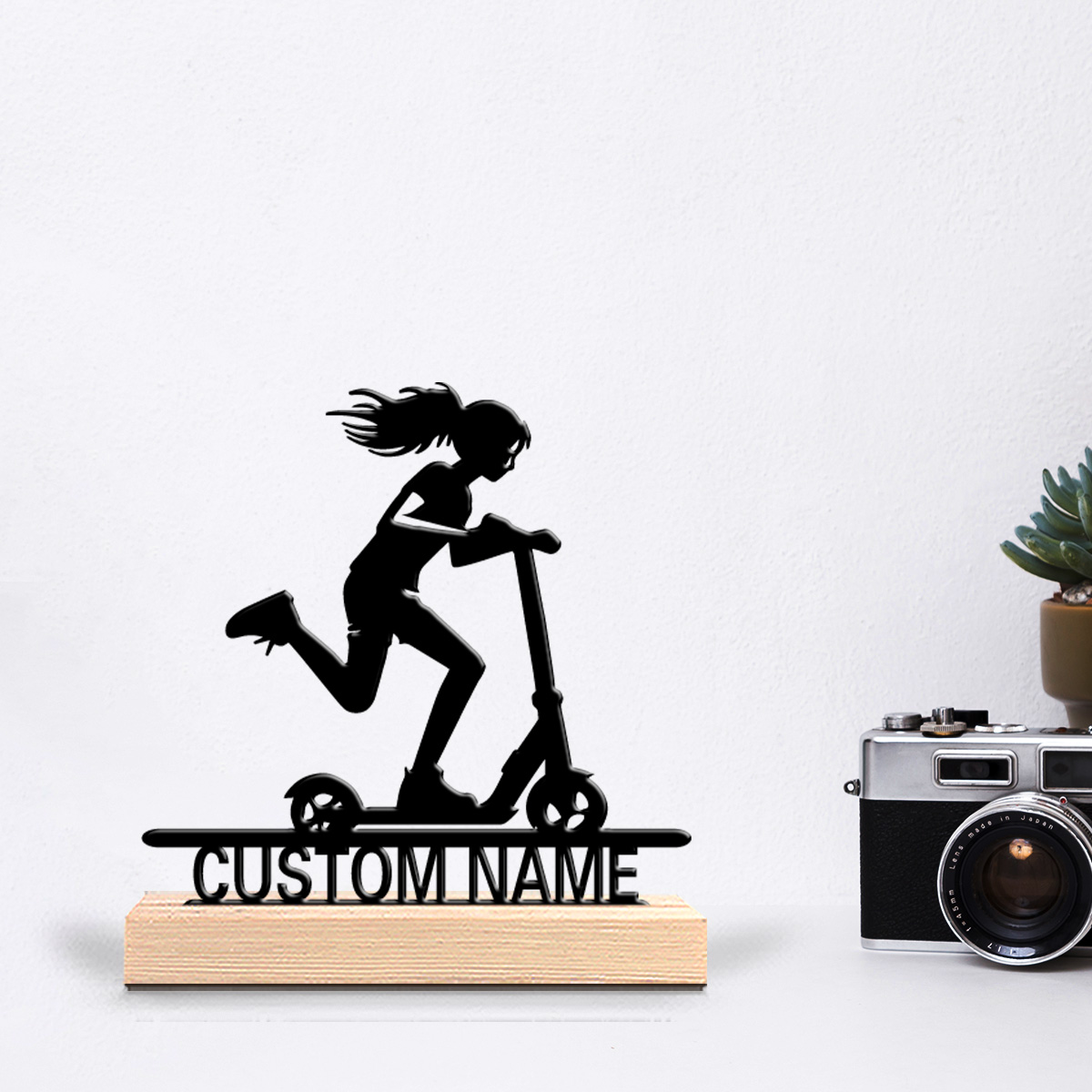 Art Craft Names - 1개 스쿠터 모양 주문제작 이름표 주석상