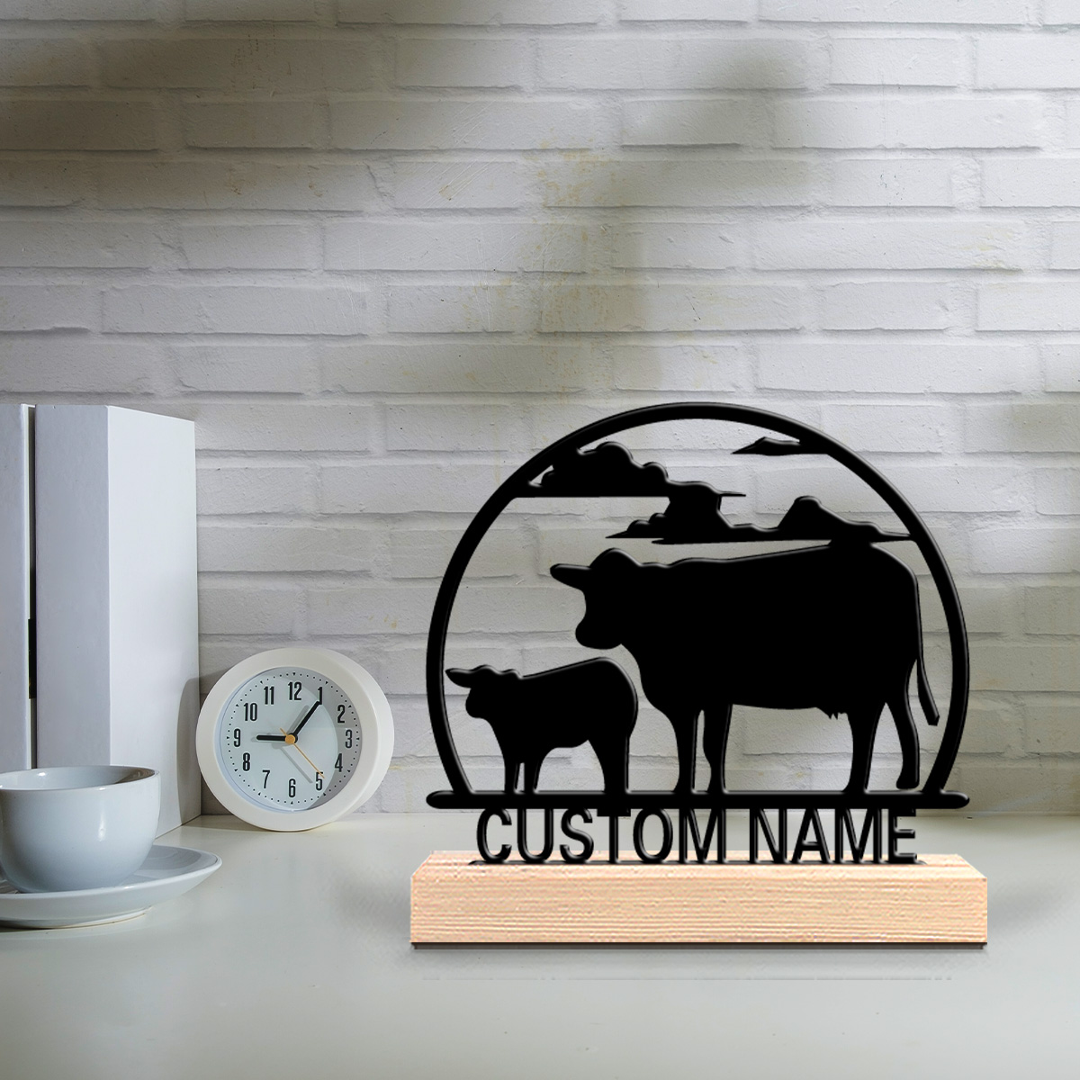 Art Craft Names - 1개 패션 소 모양 맞춤형 이름