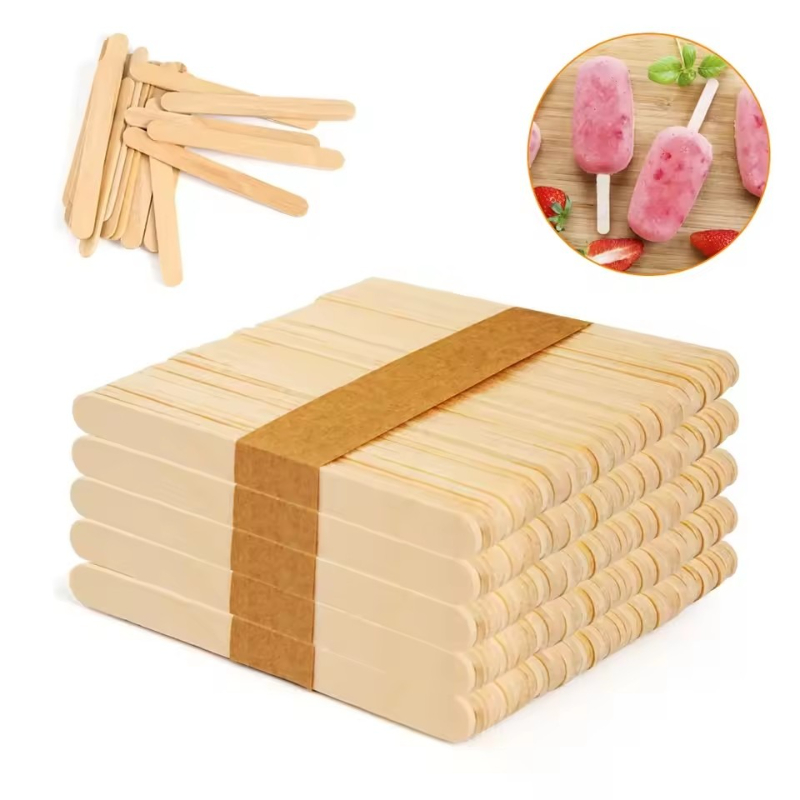 Art Craft With Ice Cream Stick - 100개 아이스크림 막대 나무 스틱 아이스크림