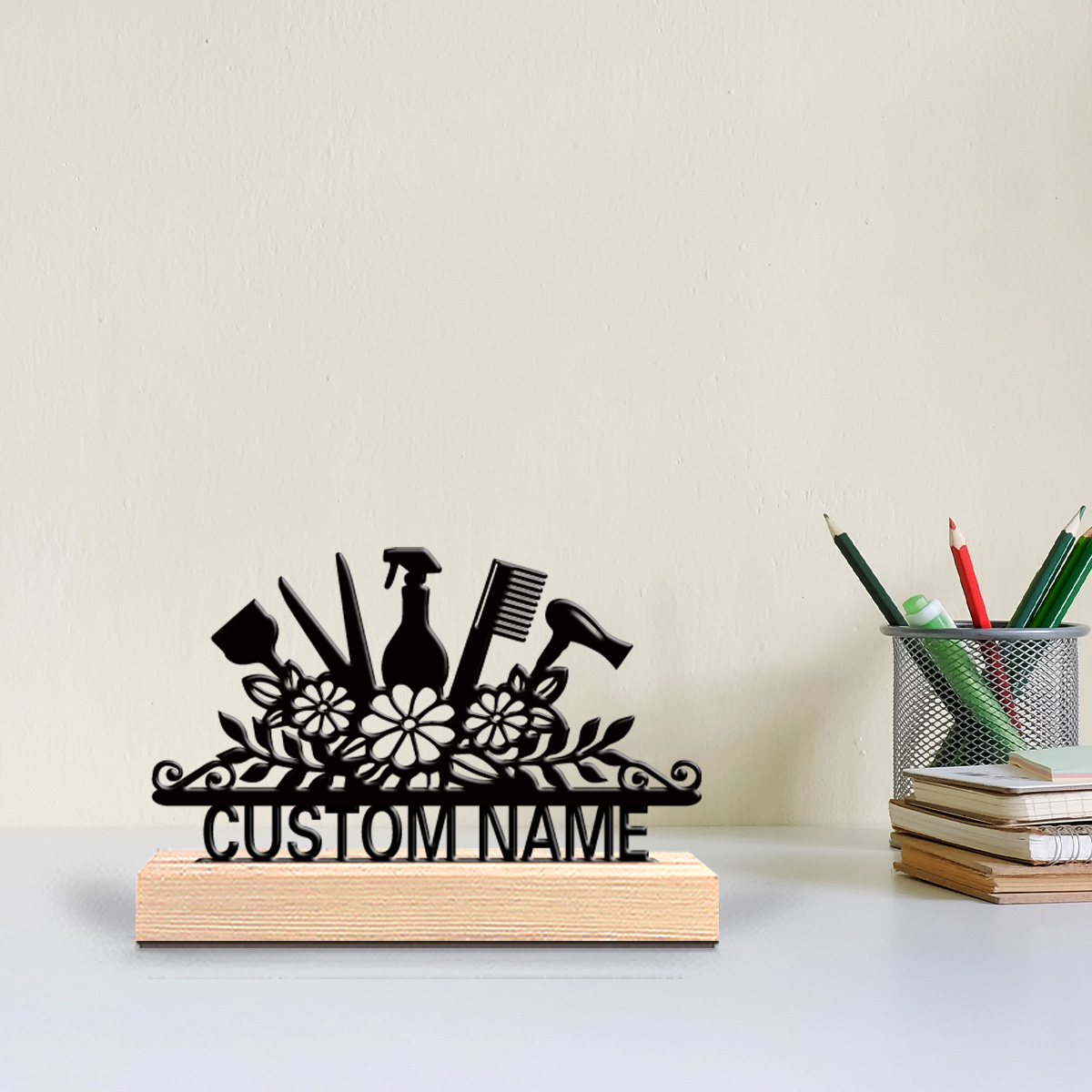 Art Craft Names - 1개 미용실 헤어컷 맞춤형 이름 금속
