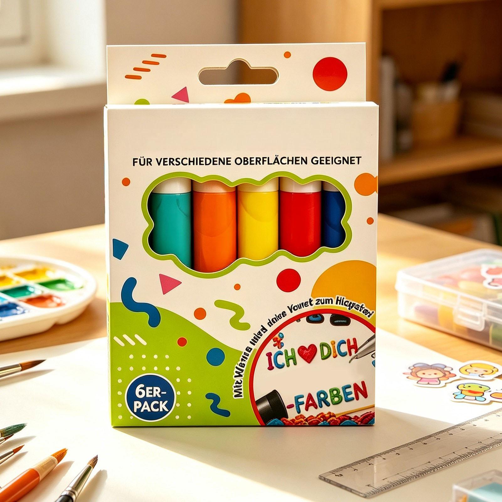 Art And Craft With Paint - 버블펜 6/12개 세트 아트 드로잉 3D