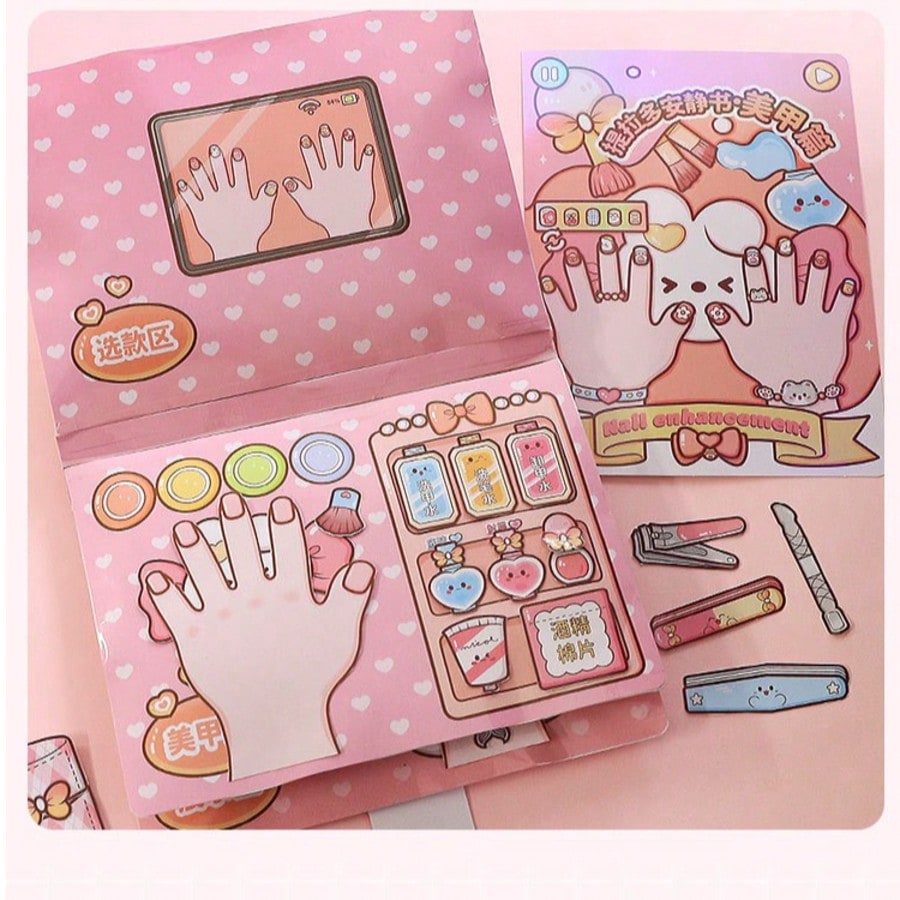 Art Craft Book - 핑크 어린이 DIY 네일 살롱 조용한