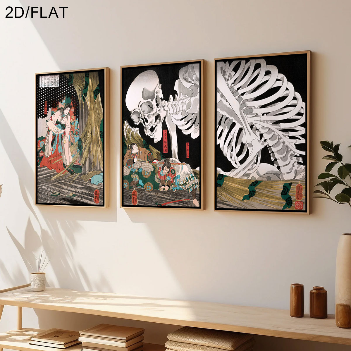 3pcs 레트로 일본 타키야샤 마녀 & 해골 유령 캔버 - Art Craft House 리뷰 및 가격