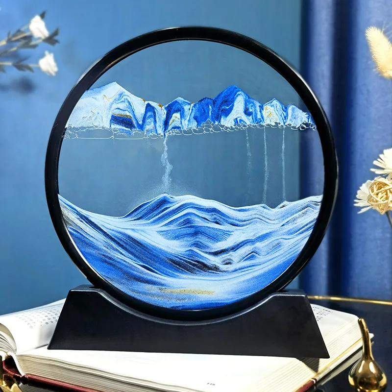 12인치 3D 모션 샌드 아트 그림 원형 유리 바다 풍 - Art Craft Movement 리뷰 및 가격