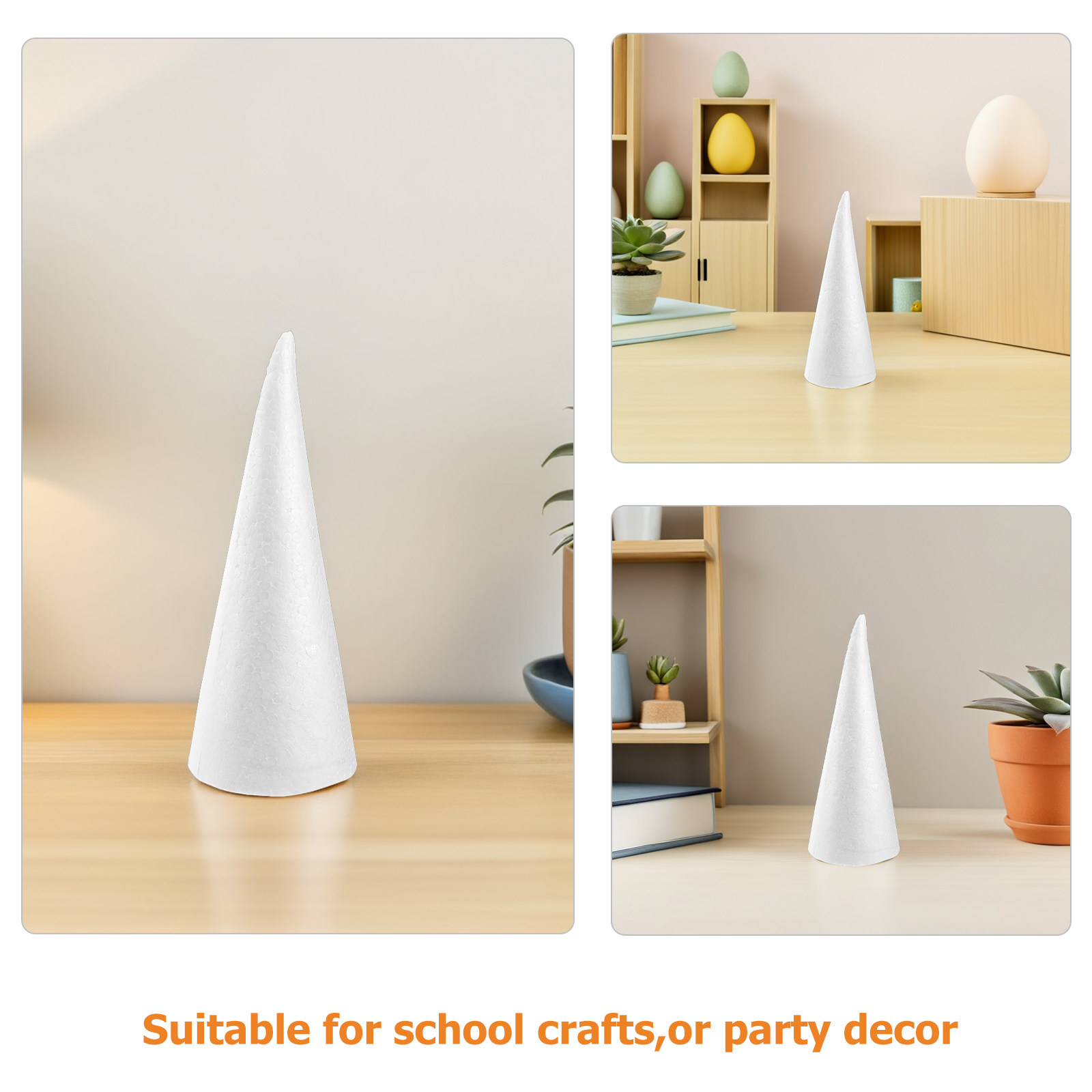 12개입 폼 콘 화이트 폴리스티렌 공예 콘 DIY 크리 - Art Craft Tree 리뷰 및 가격
