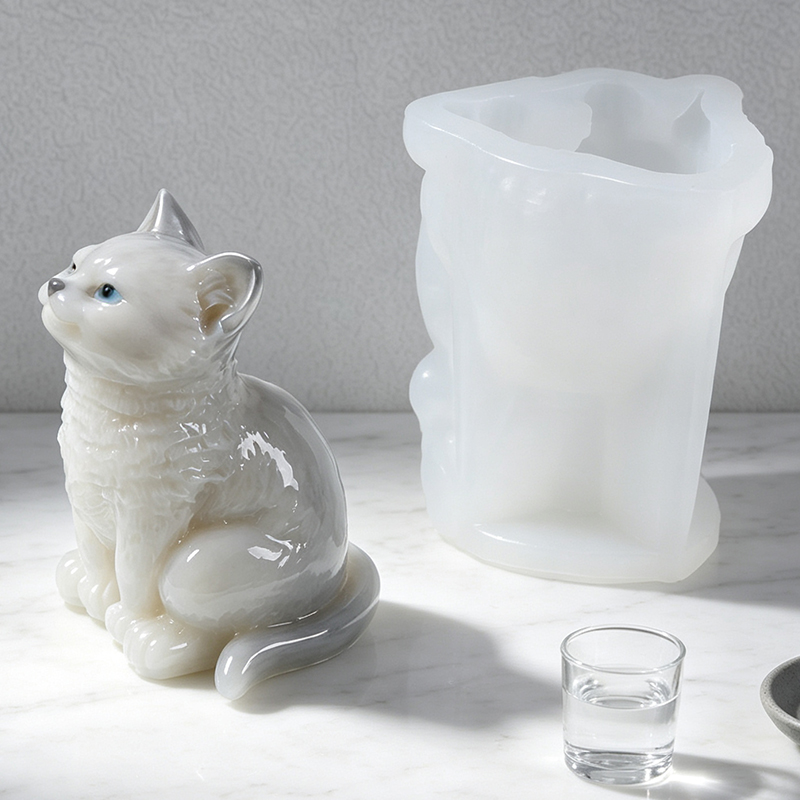 3D 고양이 실리콘 몰드 DIY 캔들 비누 왁스 아트  - Art Craft Show 리뷰 및 가격