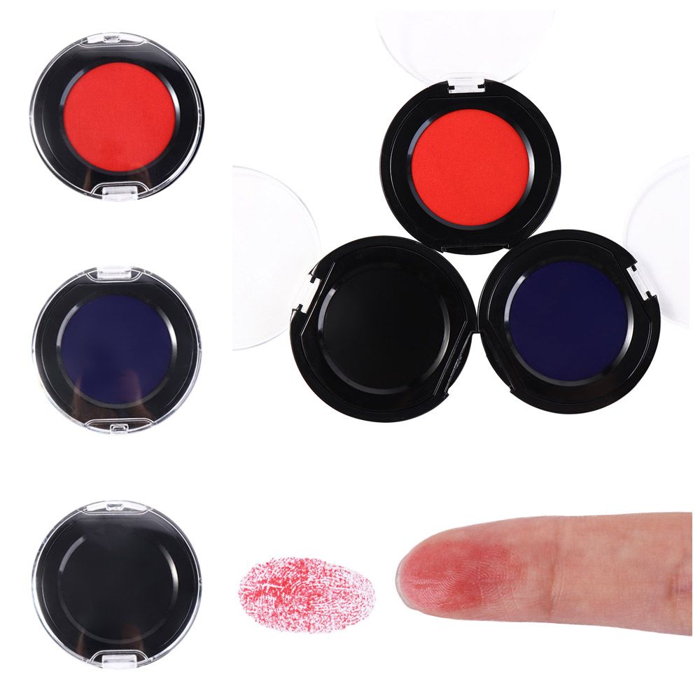 레드 블루 블랙 미니 지문 잉크 패드 공증인용 지문 잉 - Stamping Ink Pad 리뷰 및 가격