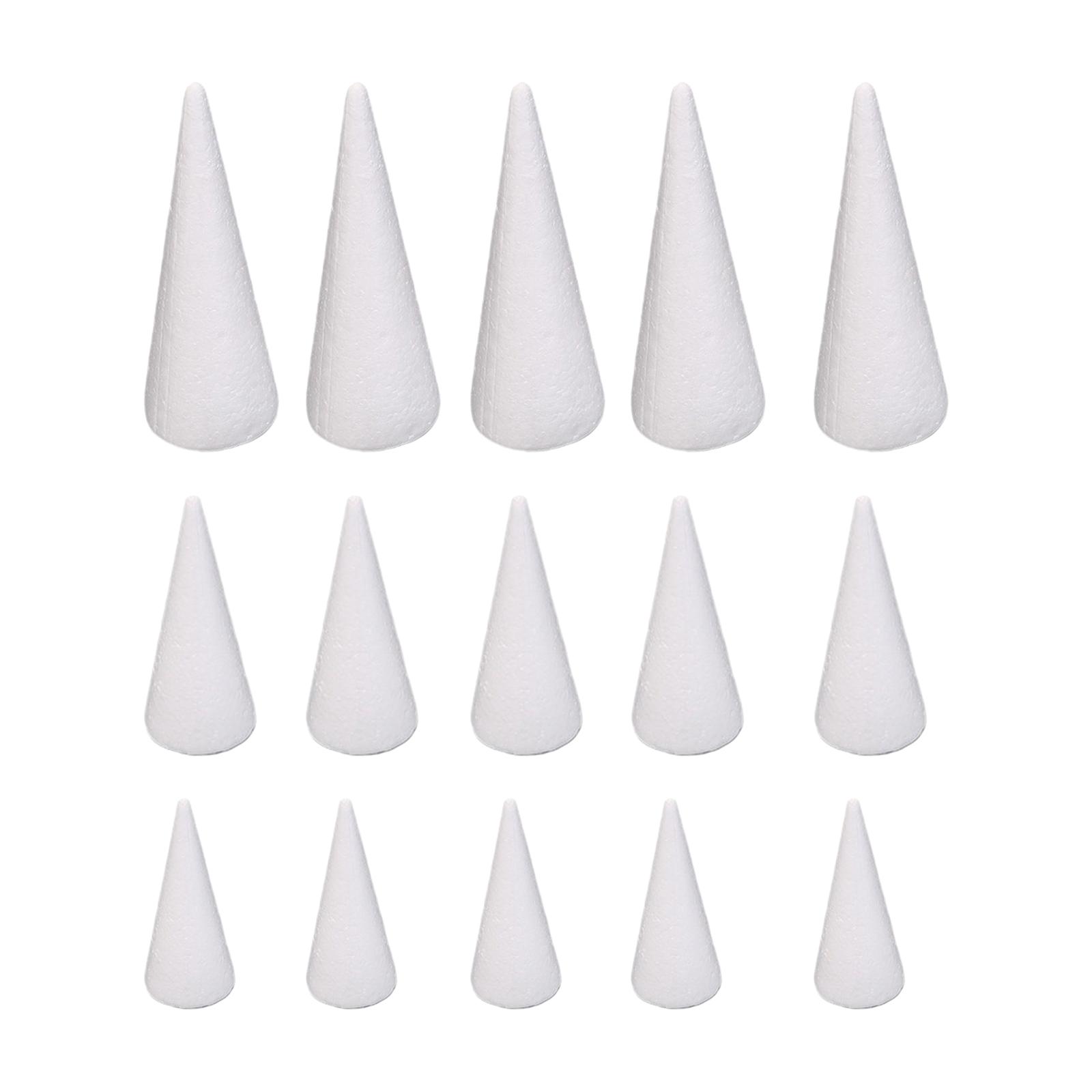 15Pcs 공예 폼 콘 흰색 폴리스티렌 콘 장식 파티  - Art Craft Tree 리뷰 및 가격