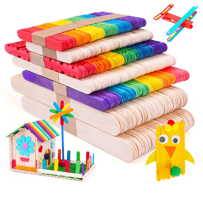 50Pcs 나무 아이스 캔디 스틱 천연 나무 아이스크림 - Art Craft With Ice Cream Stick 리뷰 및 가격