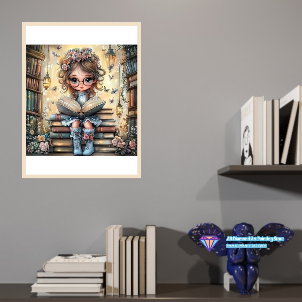 책 읽는 소녀 꽃 나비 아트 5D DIY 다이아몬드 페 - Art Craft Book 리뷰 및 가격