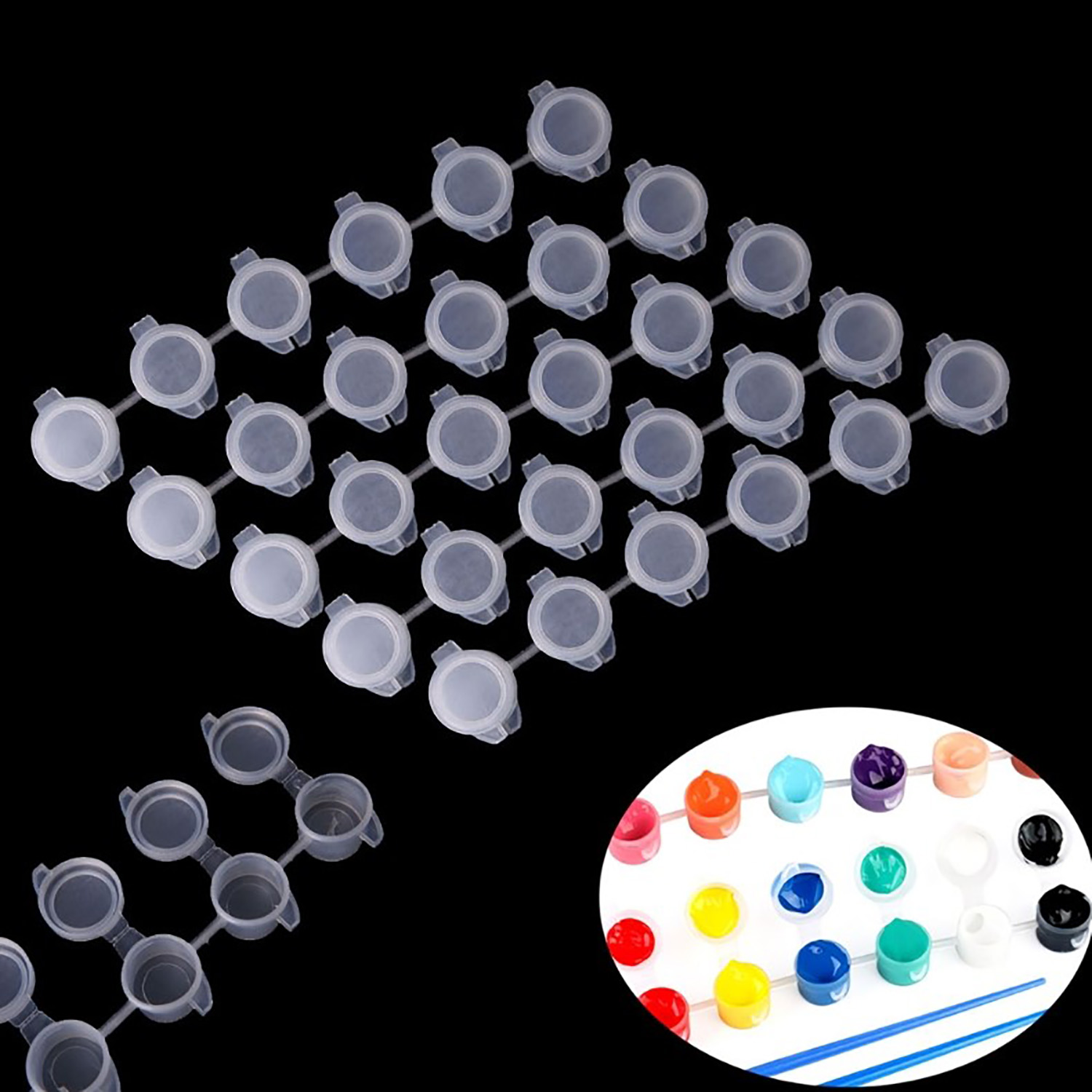 10 스트립 60 냄비 빈 페인트 스트립 미니 페인트  - Art And Craft With Paint 리뷰 및 가격