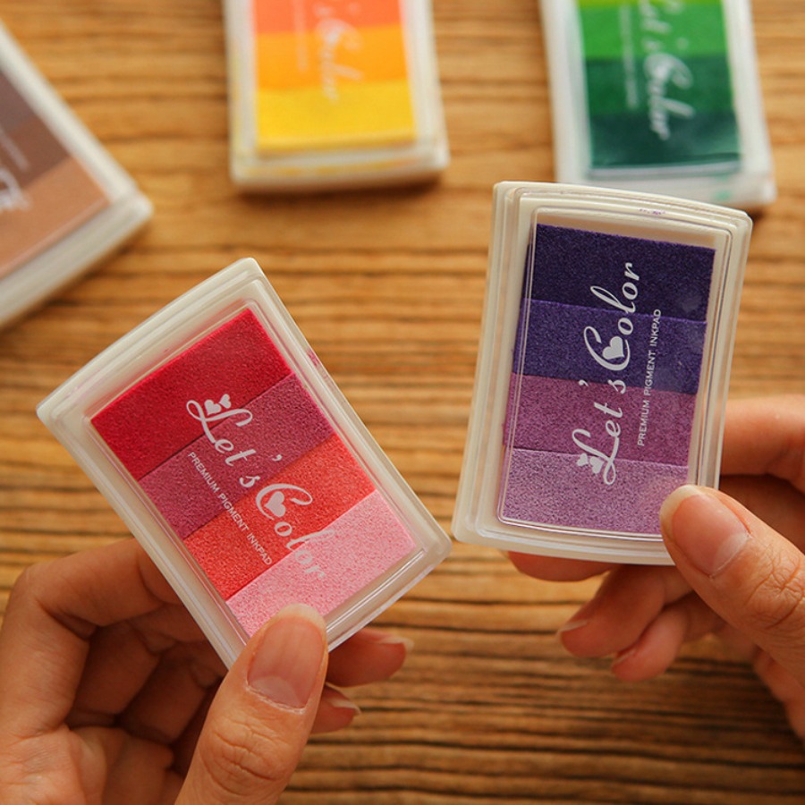 그라데이션 컬러 공예 잉크 패드 귀여운 멀티 컬러 스탬 - Stamping Ink Pad 리뷰 및 가격