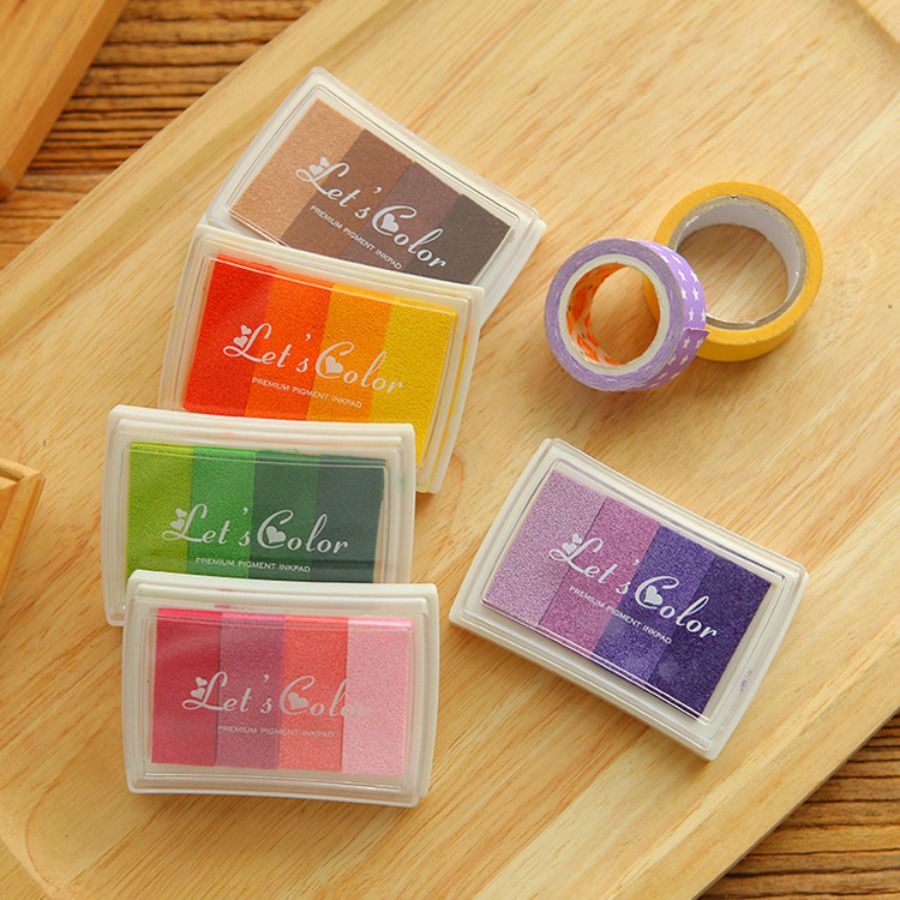 그라데이션 컬러 공예 잉크 패드 귀여운 멀티 컬러 스탬 - Stamping Ink Pad 리뷰 및 가격