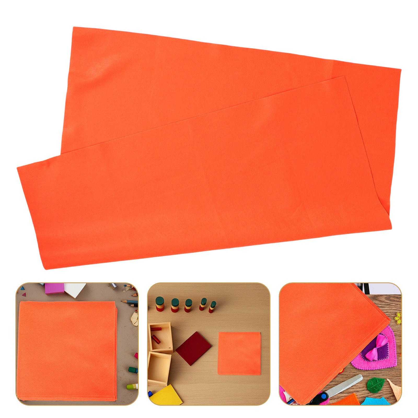 오렌지색 펠트 원단 시트는 부드럽고 유연하며 내구성이  - Art Craft Class 리뷰 및 가격
