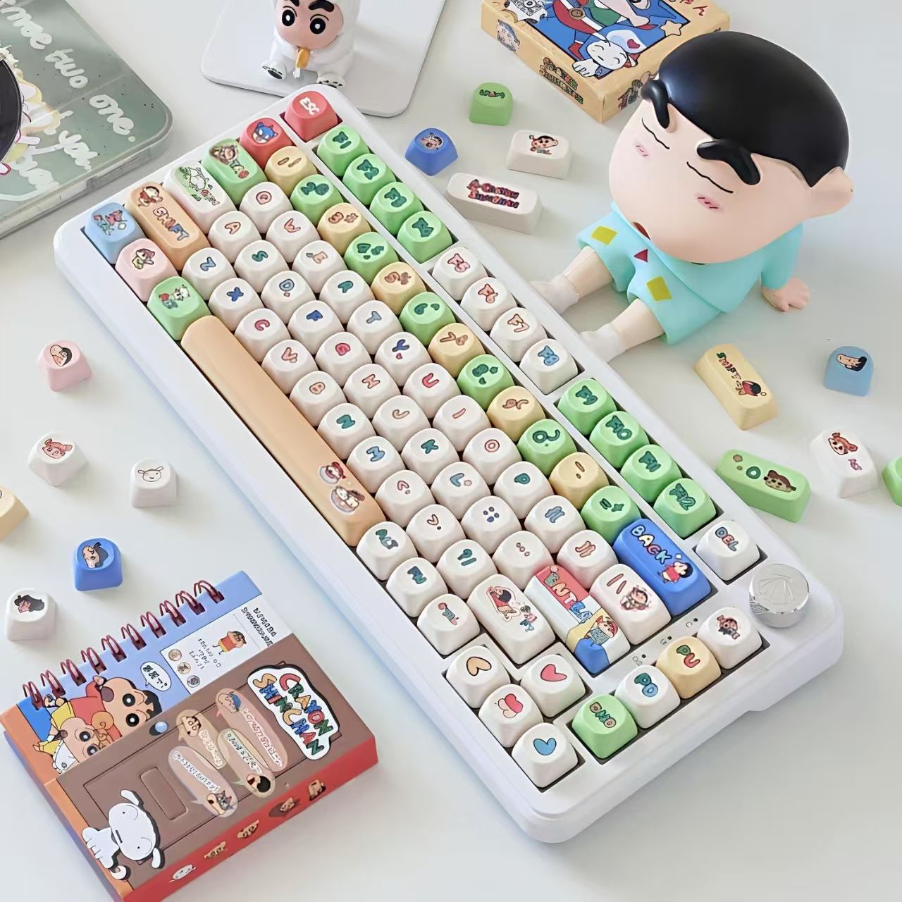 크레용 신짱 MOA 키캡 귀여운 만화 스타일 기계식 키 - Art Craft Material 리뷰 및 가격