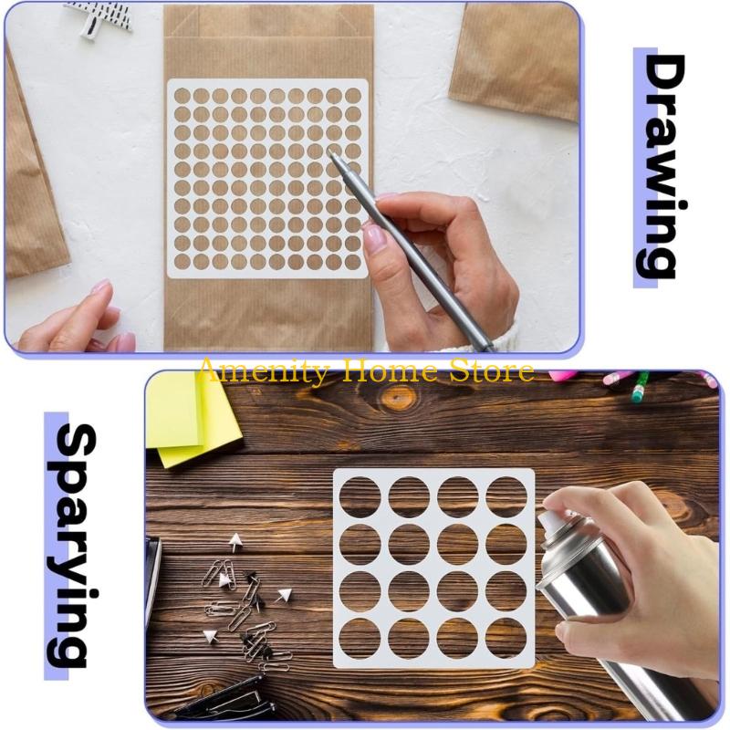 F26C 라운드 디자인 도트 페인팅 스텐실 팩, DIY - Art And Craft With Paint 리뷰 및 가격
