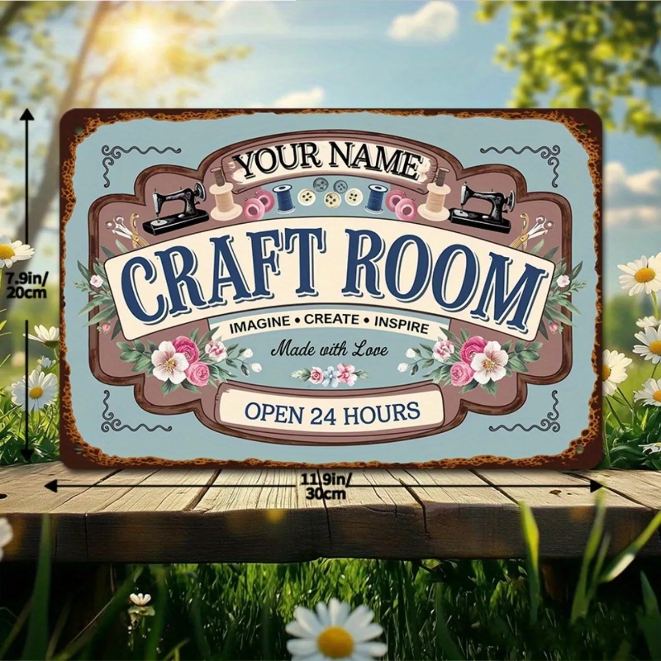 맞춤형 금속 공예실 간판, 레트로 감성의 벽 장식 (아 - Art Craft Names 리뷰 및 가격