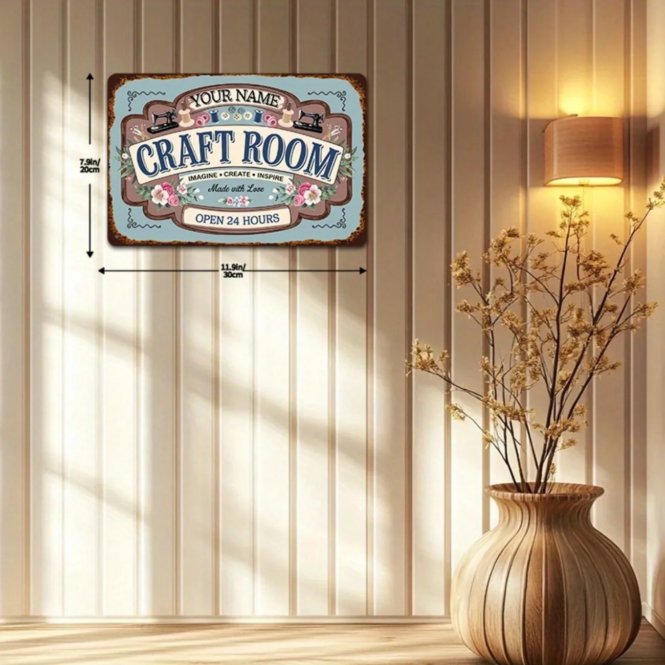 맞춤형 금속 공예실 간판, 레트로 감성의 벽 장식 (아 - Art Craft Names 리뷰 및 가격