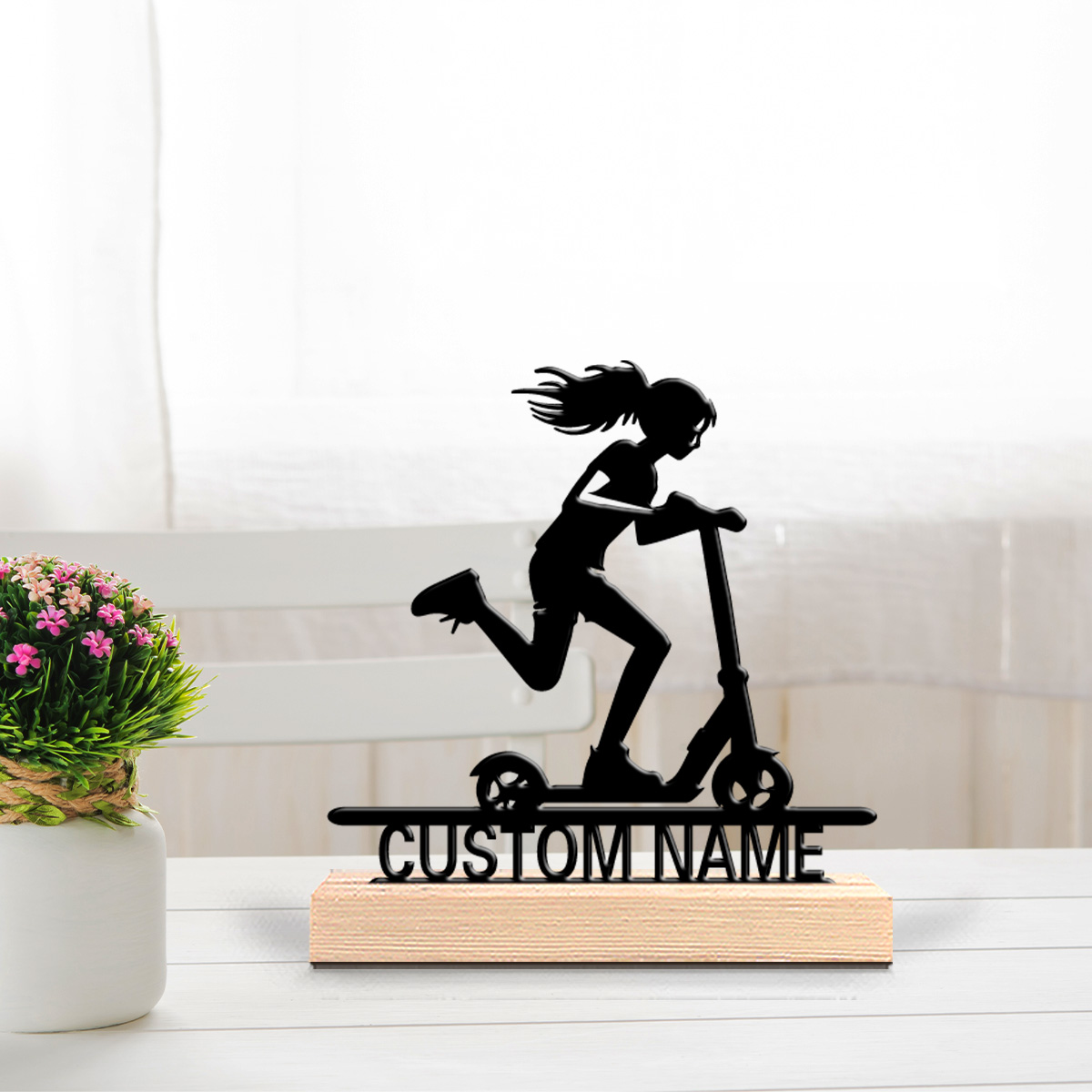 1개 스쿠터 모양 주문제작 이름표 주석상 철제 장식품  - Art Craft Names 리뷰 및 가격