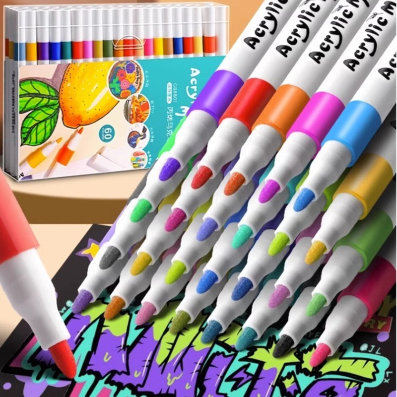 12-80색 아크릴 물감 아트 마커 펜 세트, 어린이용 - Art Craft Kindergarten 리뷰 및 가격
