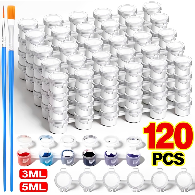 3/5ml 뚜껑이 있는 빈 페인트 용기 미술 공예 용품 - Art And Craft With Paint 리뷰 및 가격