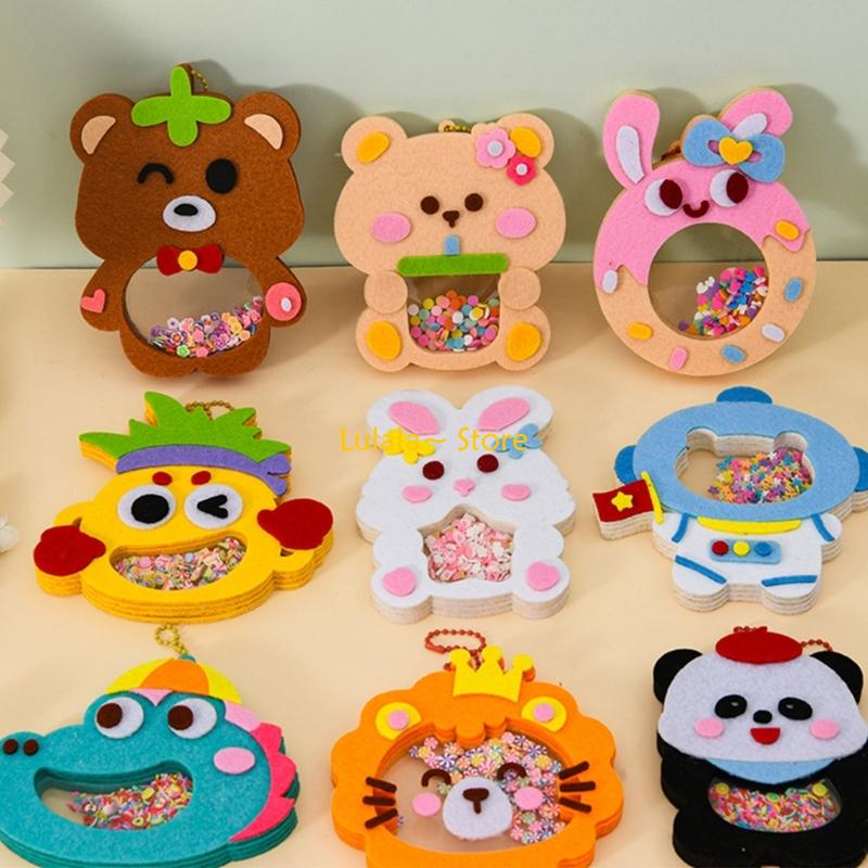 Y4QA 만화 동물 셰이커 펜던트 공예 장난감 어린이  - Art Craft Class 리뷰 및 가격