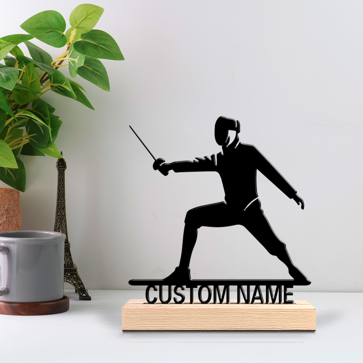 1pc 간단한 펜싱 맞춤형 이름 금속 동상 철 장식품  - Art Craft Names 리뷰 및 가격